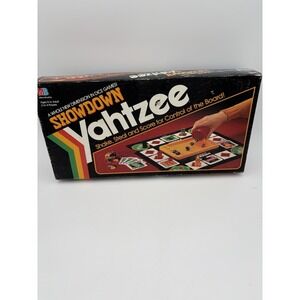 Vintage Showdown Yahtzee Dice Board Game Milton Bradley Complete